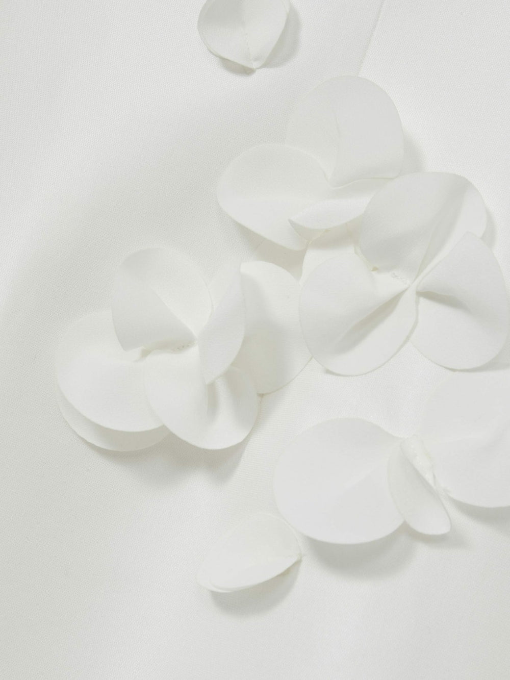 Reiss | Acler Ivory Petal Detail Fitted Midi Dress in Ivory