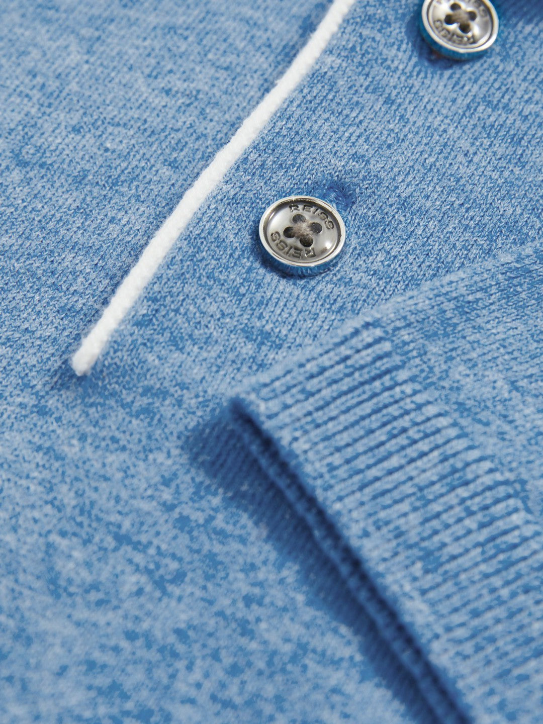 Reiss | 9-13 yrs Contrast Placket Polo Shirt With Cotton in Blue