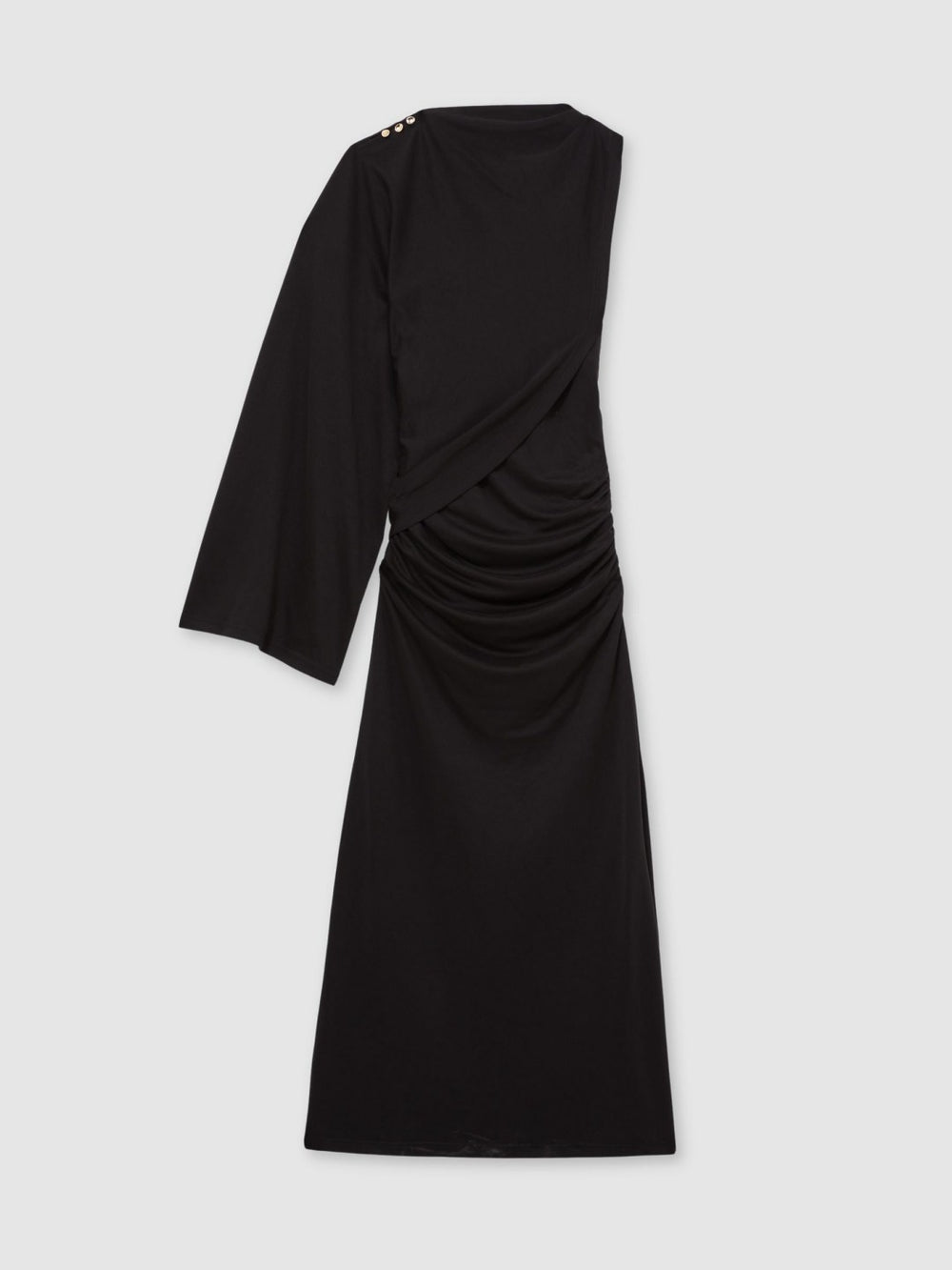 Reiss | Acler Jersey Draped Midi Dress in Black