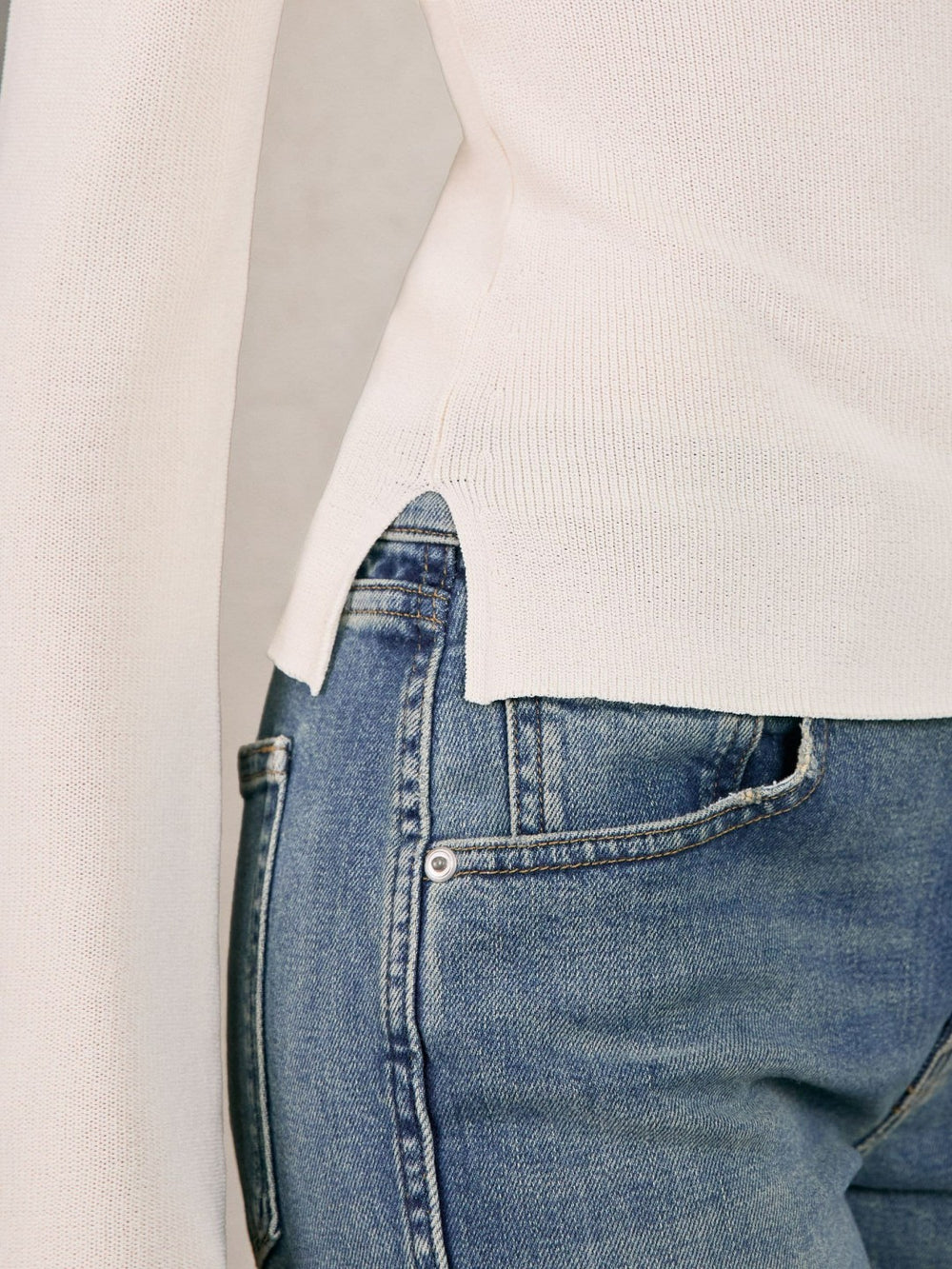 Reiss | 100% Cotton Jumper in Ecru