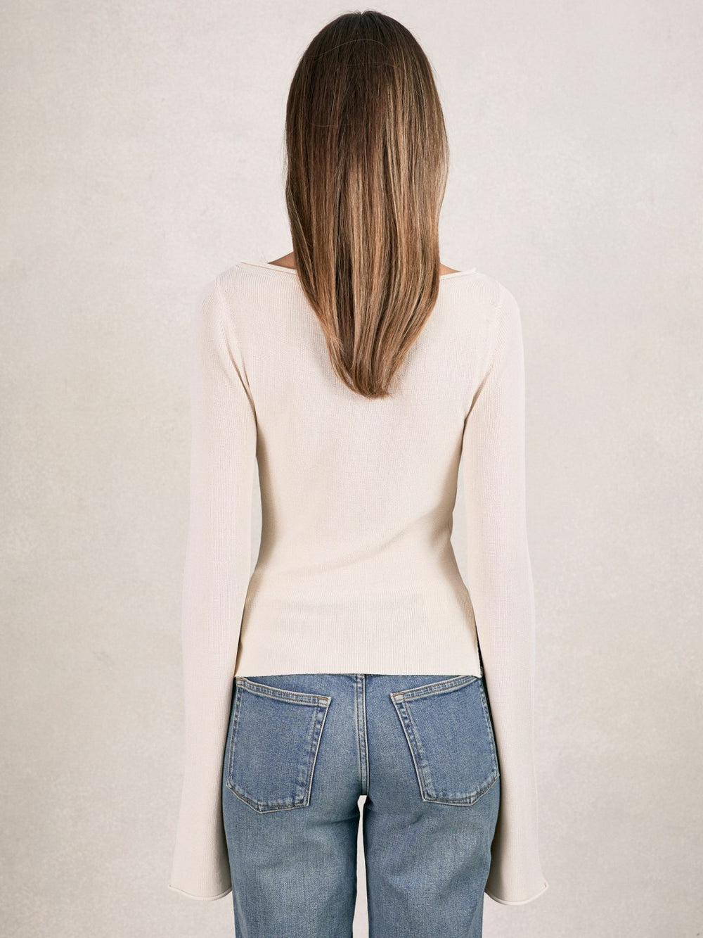 Reiss | 100% Cotton Jumper in Ecru
