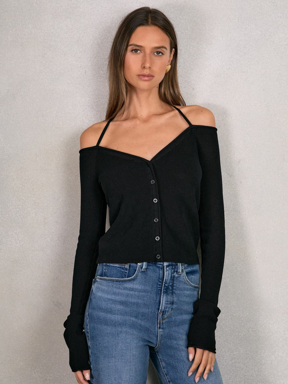 Reiss | 100% Cotton Jumper in Black