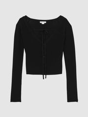Reiss | 100% Cotton Jumper in Black