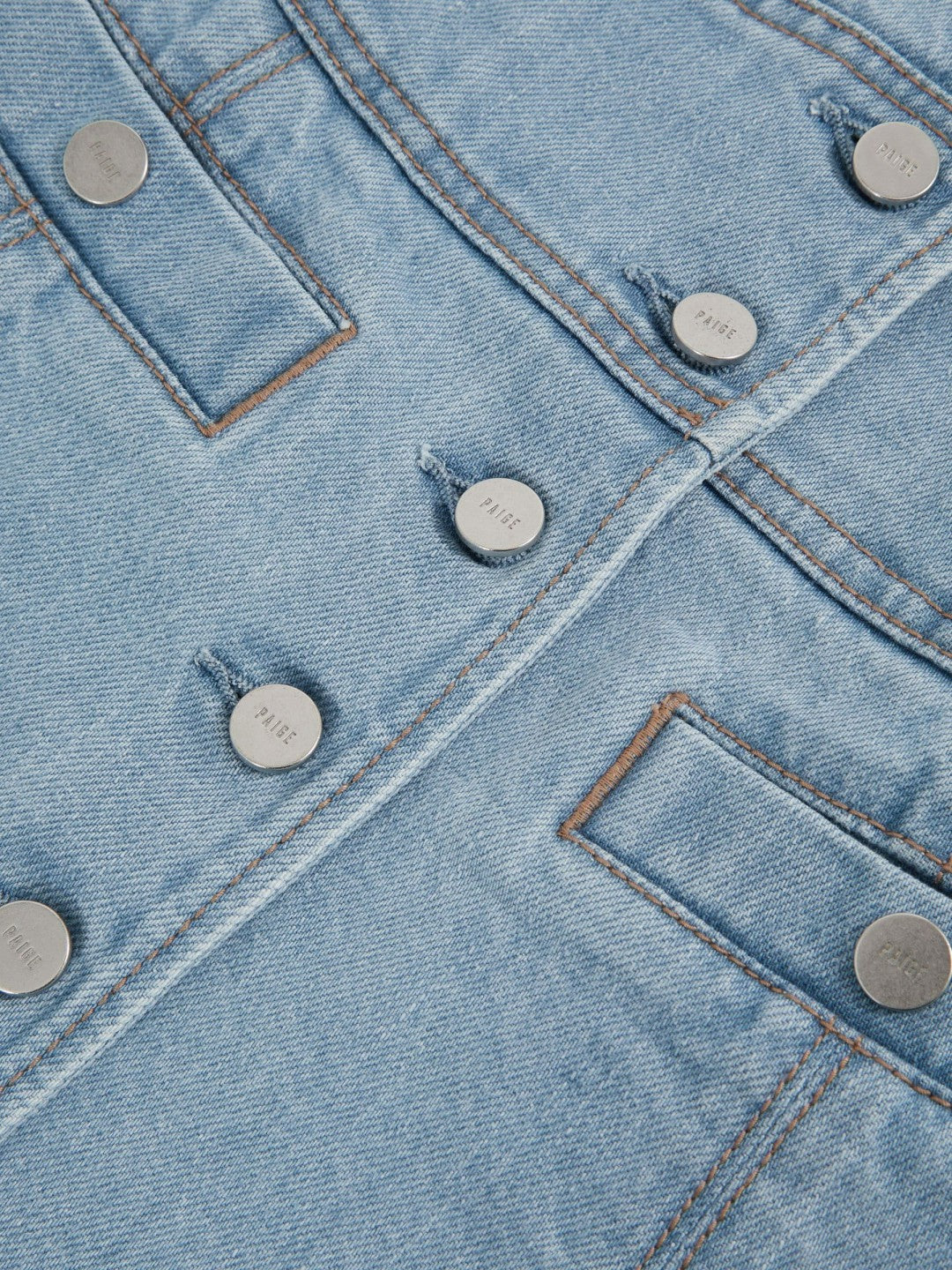 Reiss | Paige Denim Button-Through Mini Dress in Jocelyn Blue