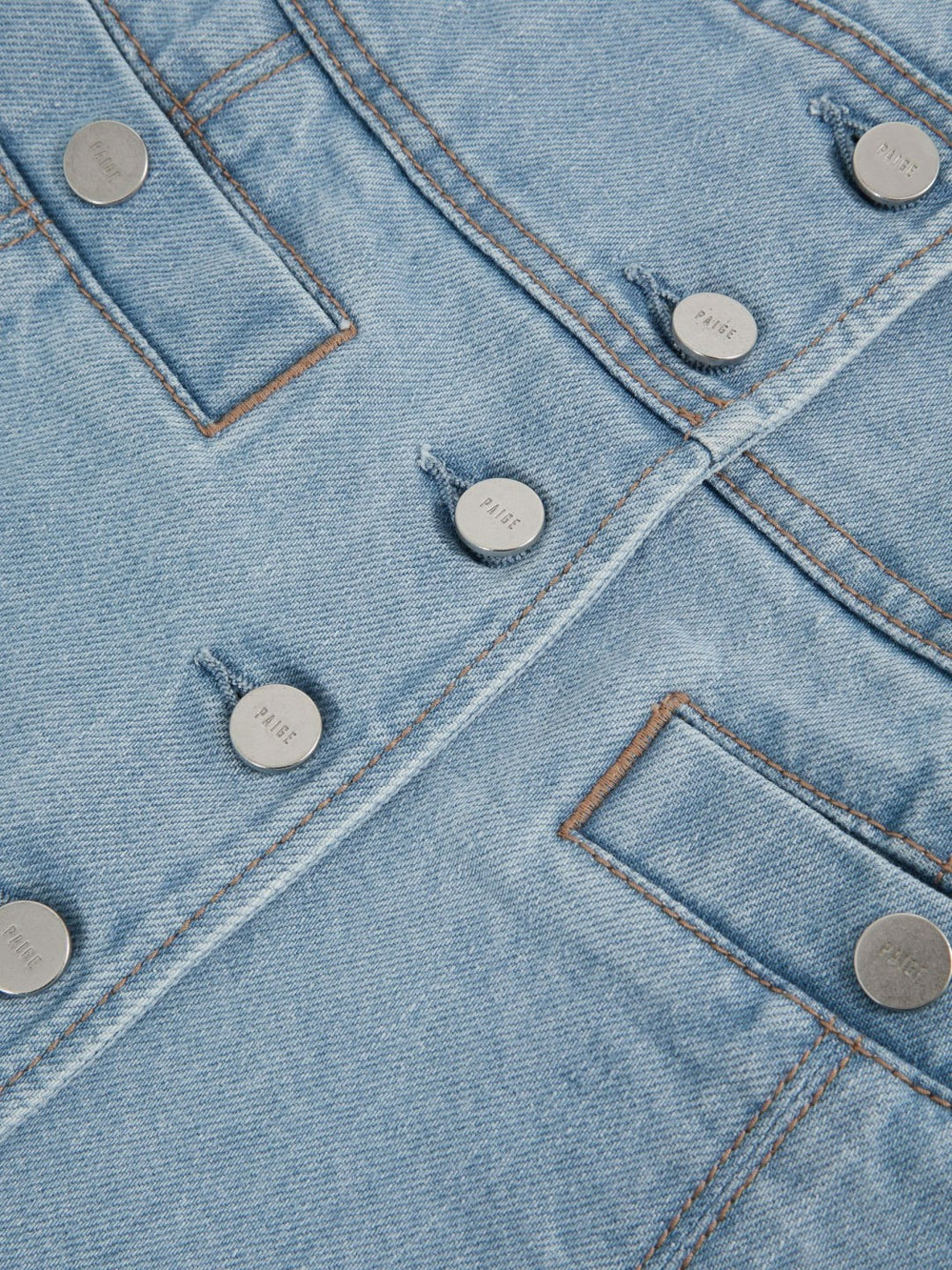 Reiss | Paige Denim Button-Through Mini Dress in Jocelyn Blue