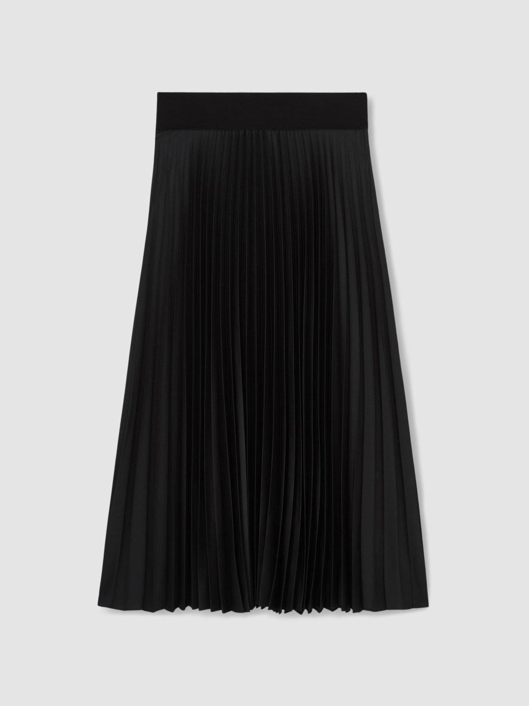 Reiss | Pleated Midi Skirt in Black