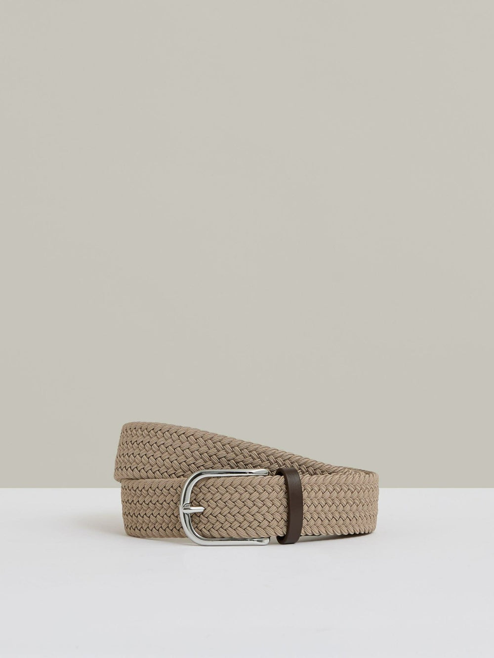Reiss | Basket Weave Belt in Stone