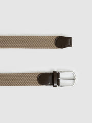 Reiss | Basket Weave Belt in Stone