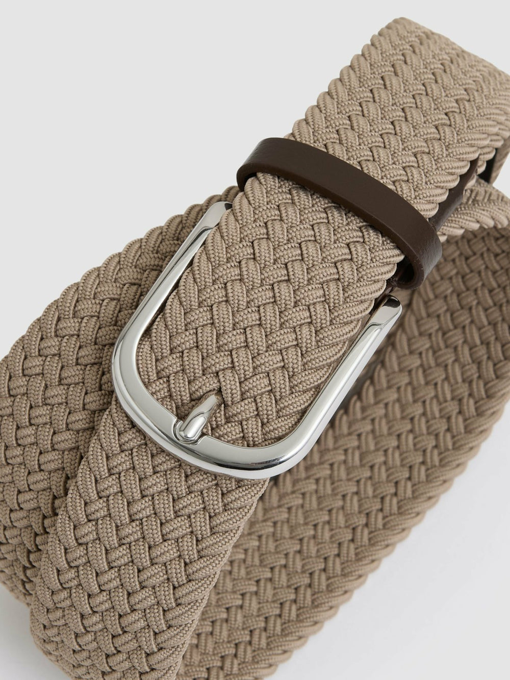 Reiss | Basket Weave Belt in Stone