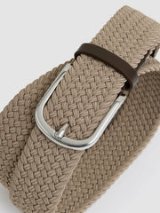 Reiss | Basket Weave Belt in Stone