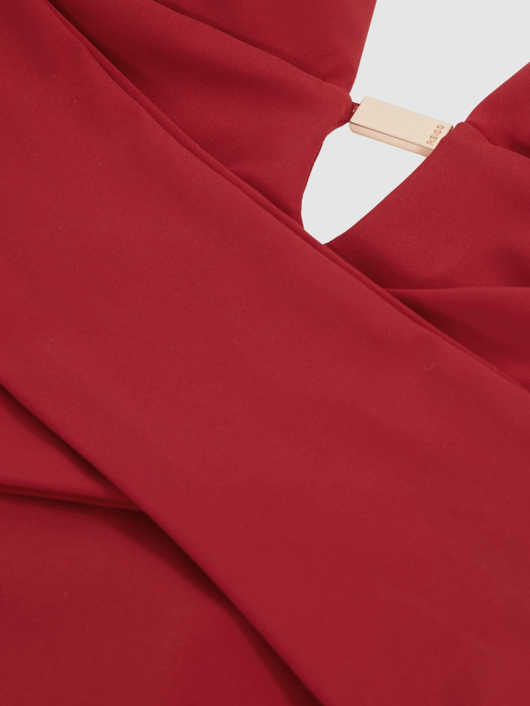 Reiss | Plunge Halterneck Swimsuit in Dark Red