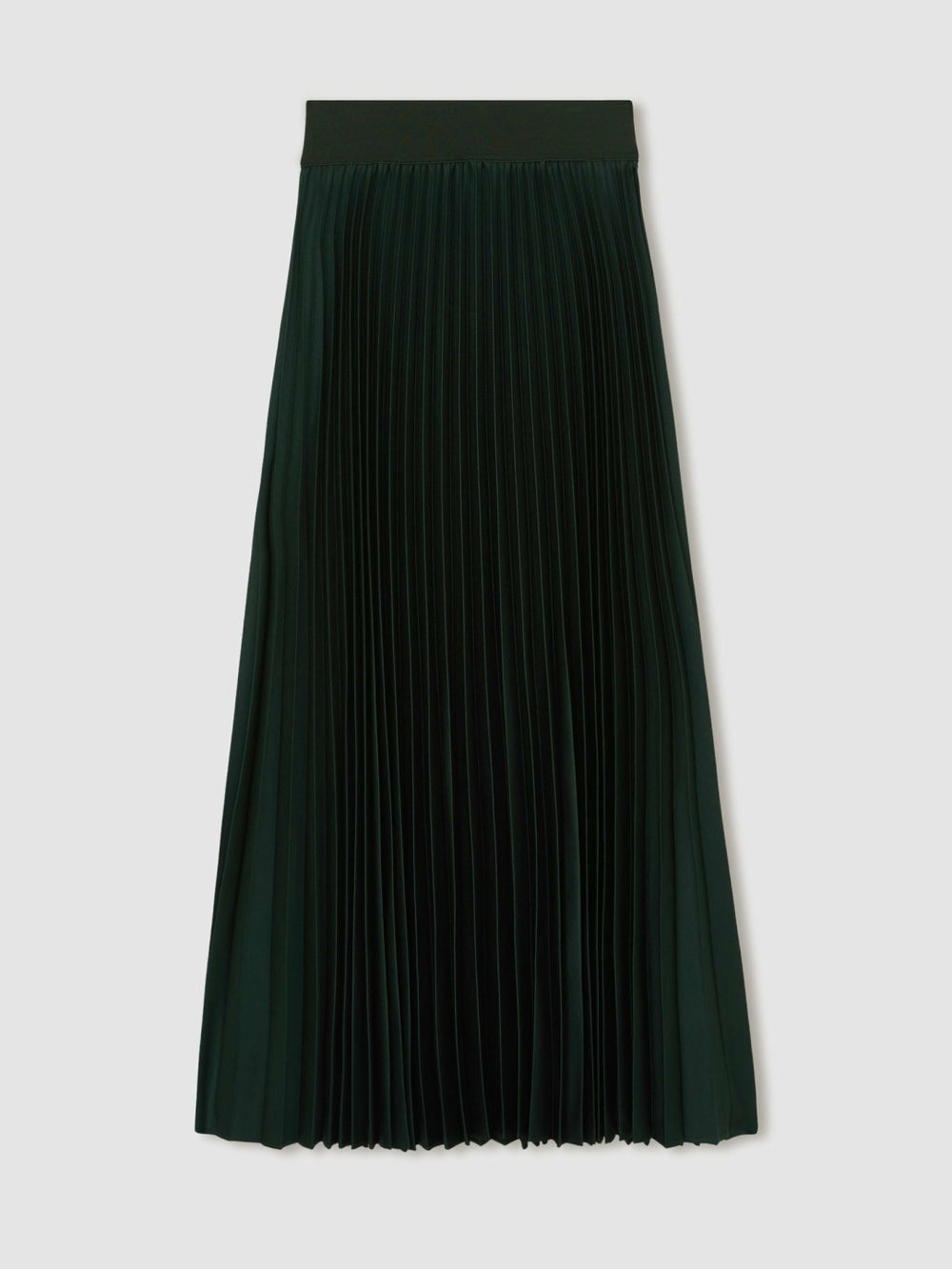 Reiss | Pleated Midi Skirt in Dark Green