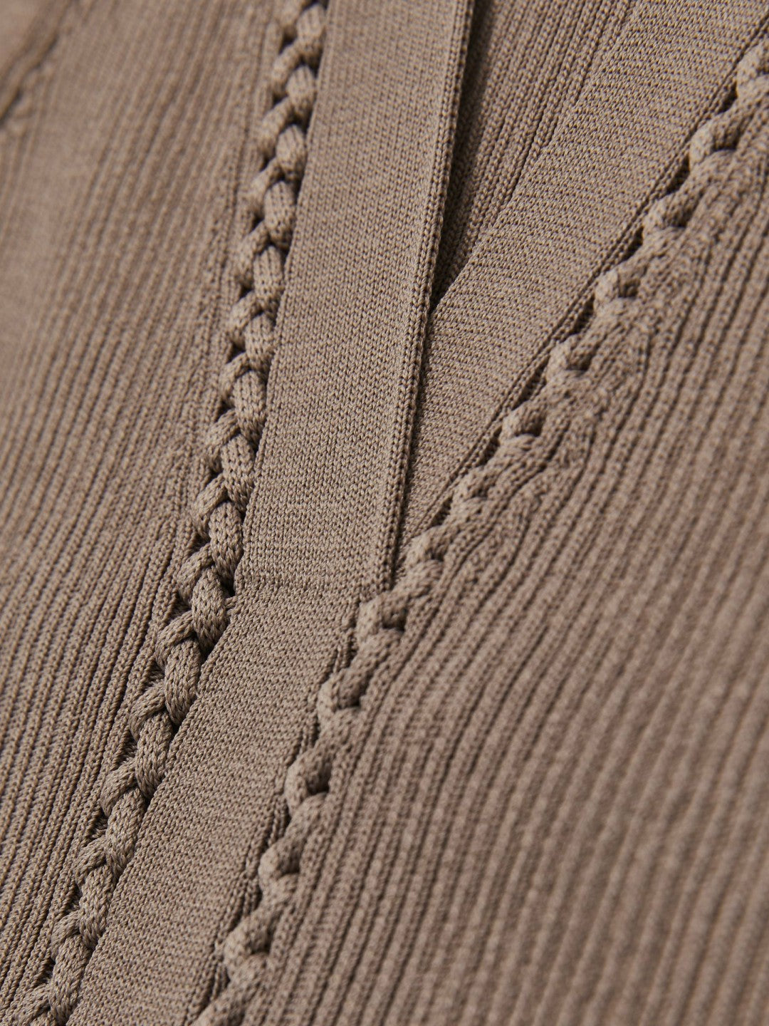 Reiss | Craft-Stitch Rib-Knit Vest in Mink