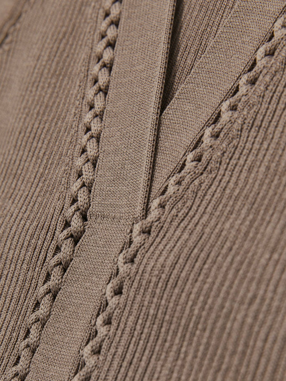 Reiss | Craft-Stitch Rib-Knit Vest in Mink