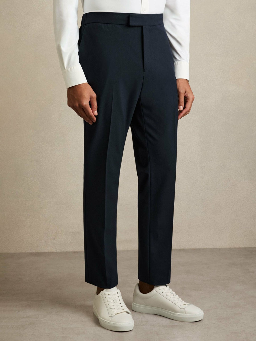 Reiss | Slim-Fit Internal-Drawstring Trousers in Navy