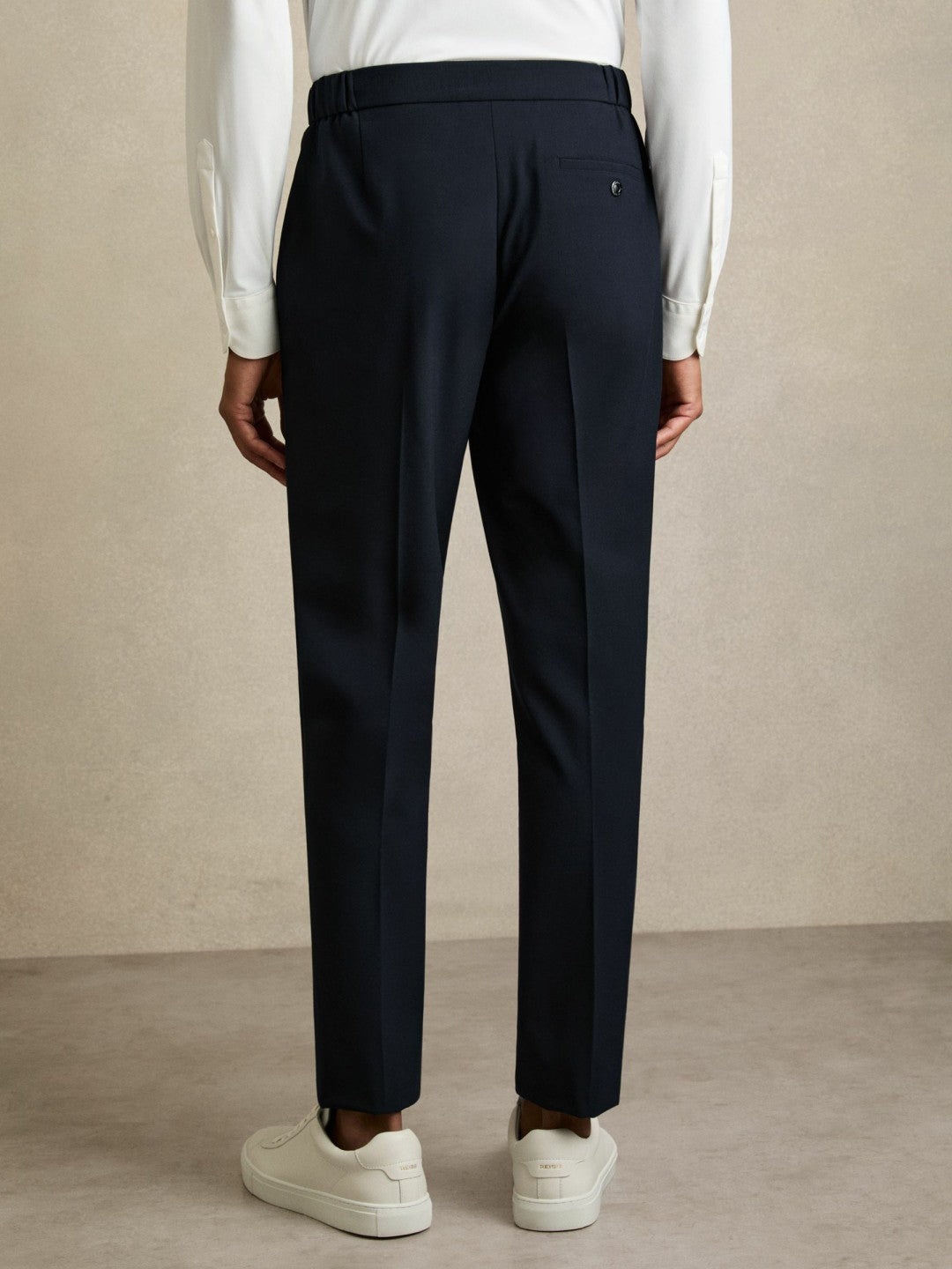 Reiss | Slim-Fit Internal-Drawstring Trousers in Navy