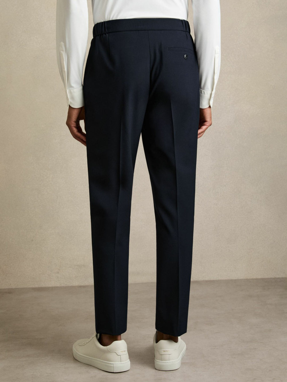 Reiss | Slim-Fit Internal-Drawstring Trousers in Navy