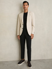Reiss | Slim-Fit Internal-Drawstring Trousers in Black