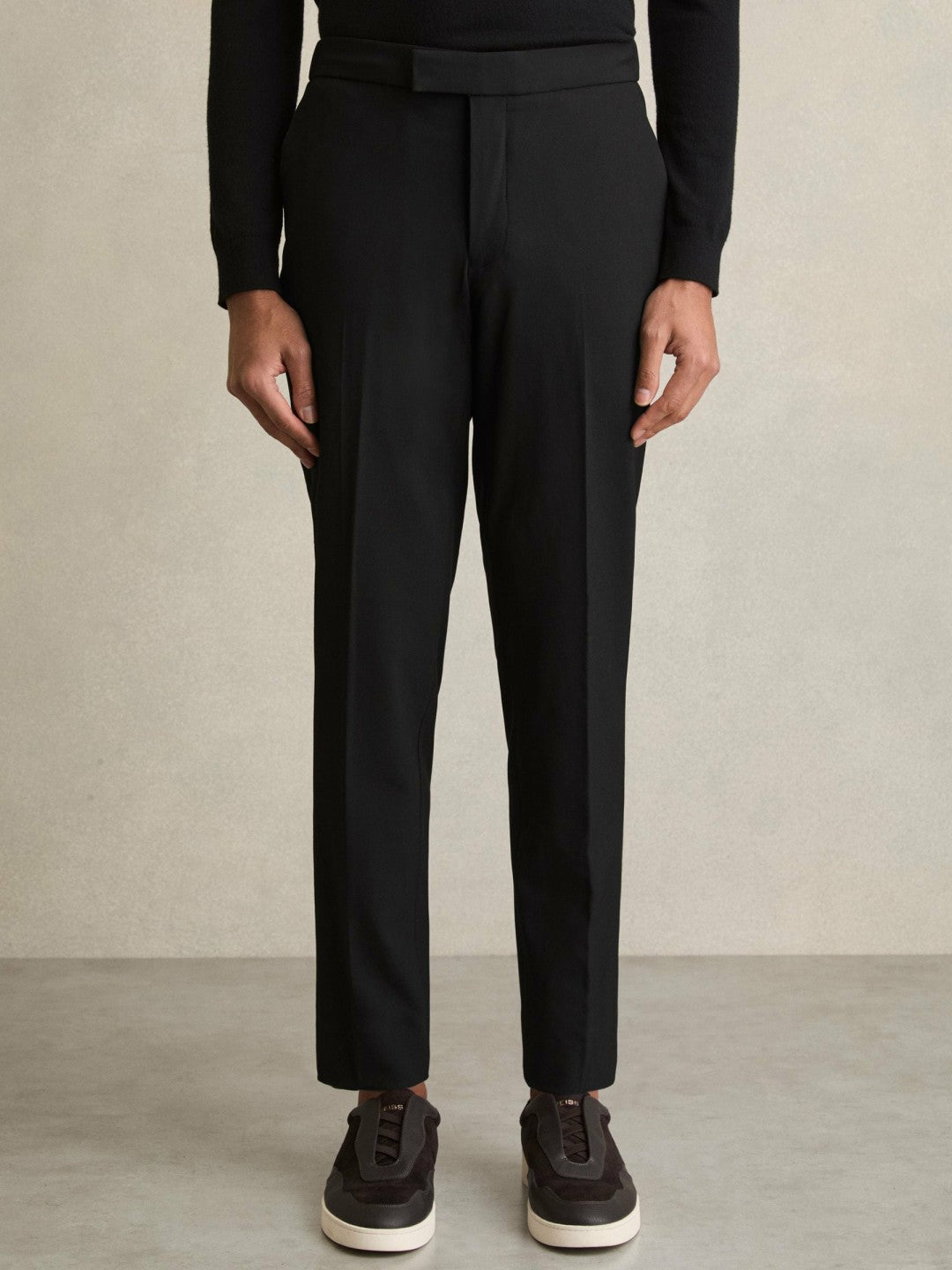 Reiss | Slim-Fit Internal-Drawstring Trousers in Black