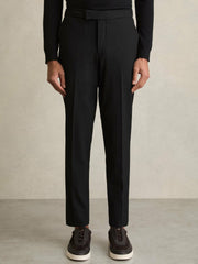 Reiss | Slim-Fit Internal-Drawstring Trousers in Black