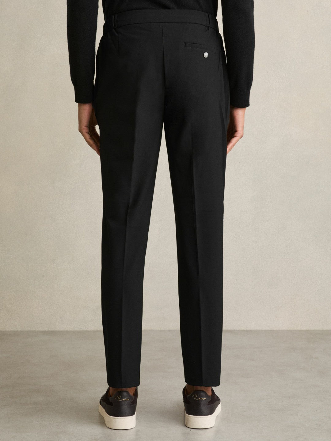 Reiss | Slim-Fit Internal-Drawstring Trousers in Black