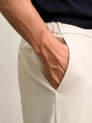 Reiss | Slim-Fit Internal-Drawstring Trousers in Stone