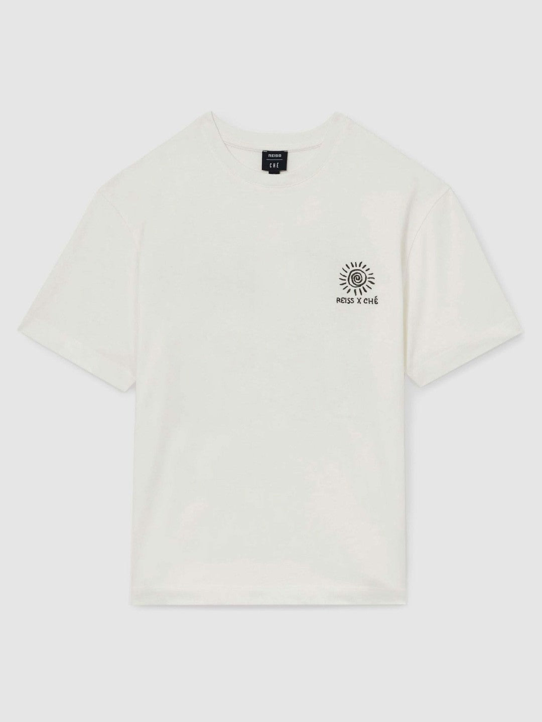 Reiss | | Ché Cotton Palm-Tree T-Shirt in White