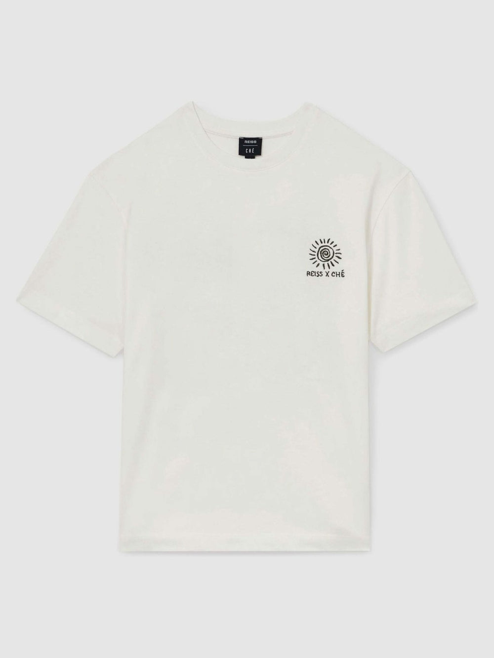Reiss | | Ché Cotton Palm-Tree T-Shirt in White