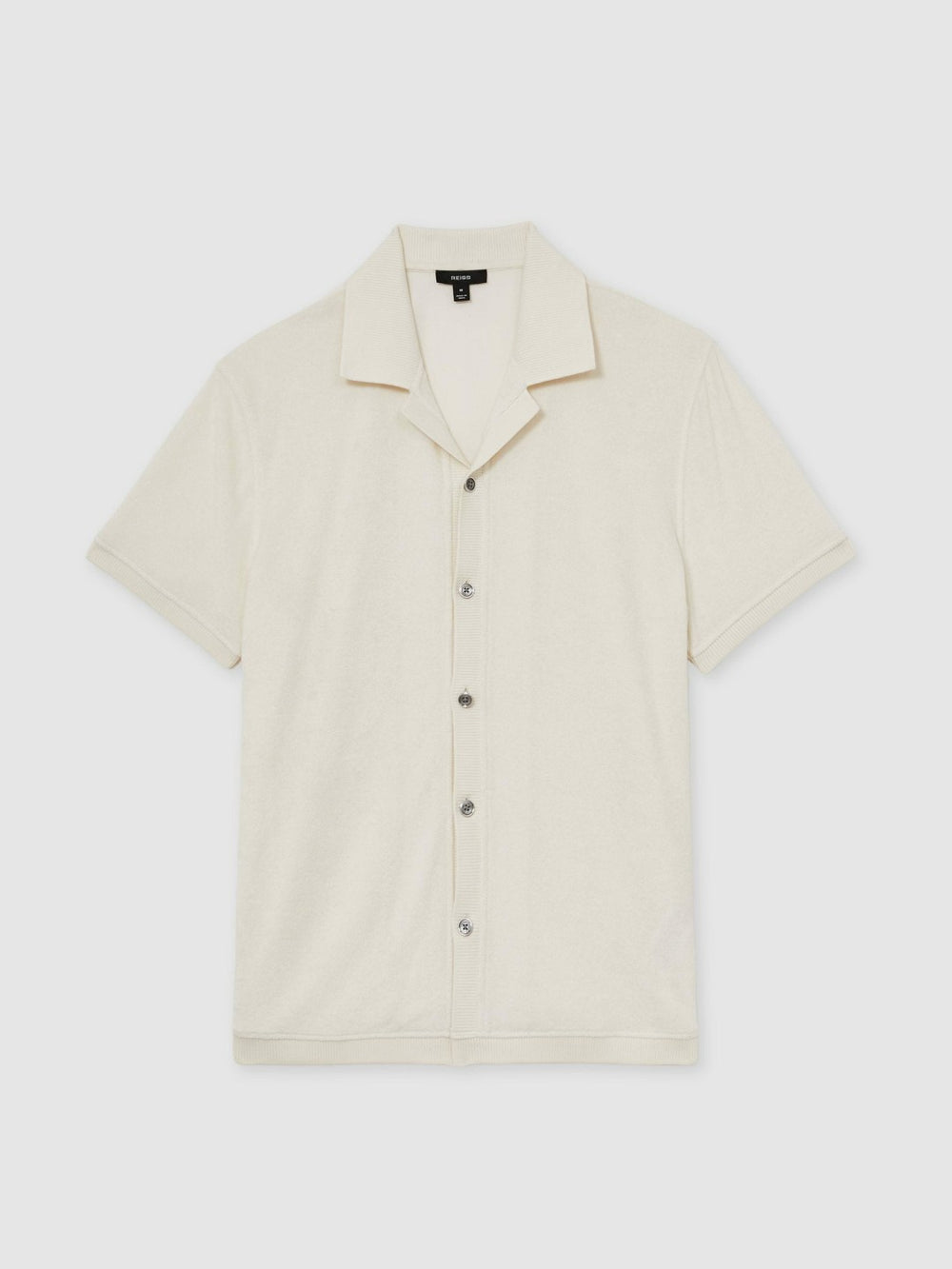 Reiss | Cotton Blend Towelling Shirt in White