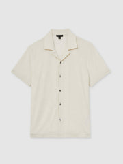 Reiss | Cotton Blend Towelling Shirt in White