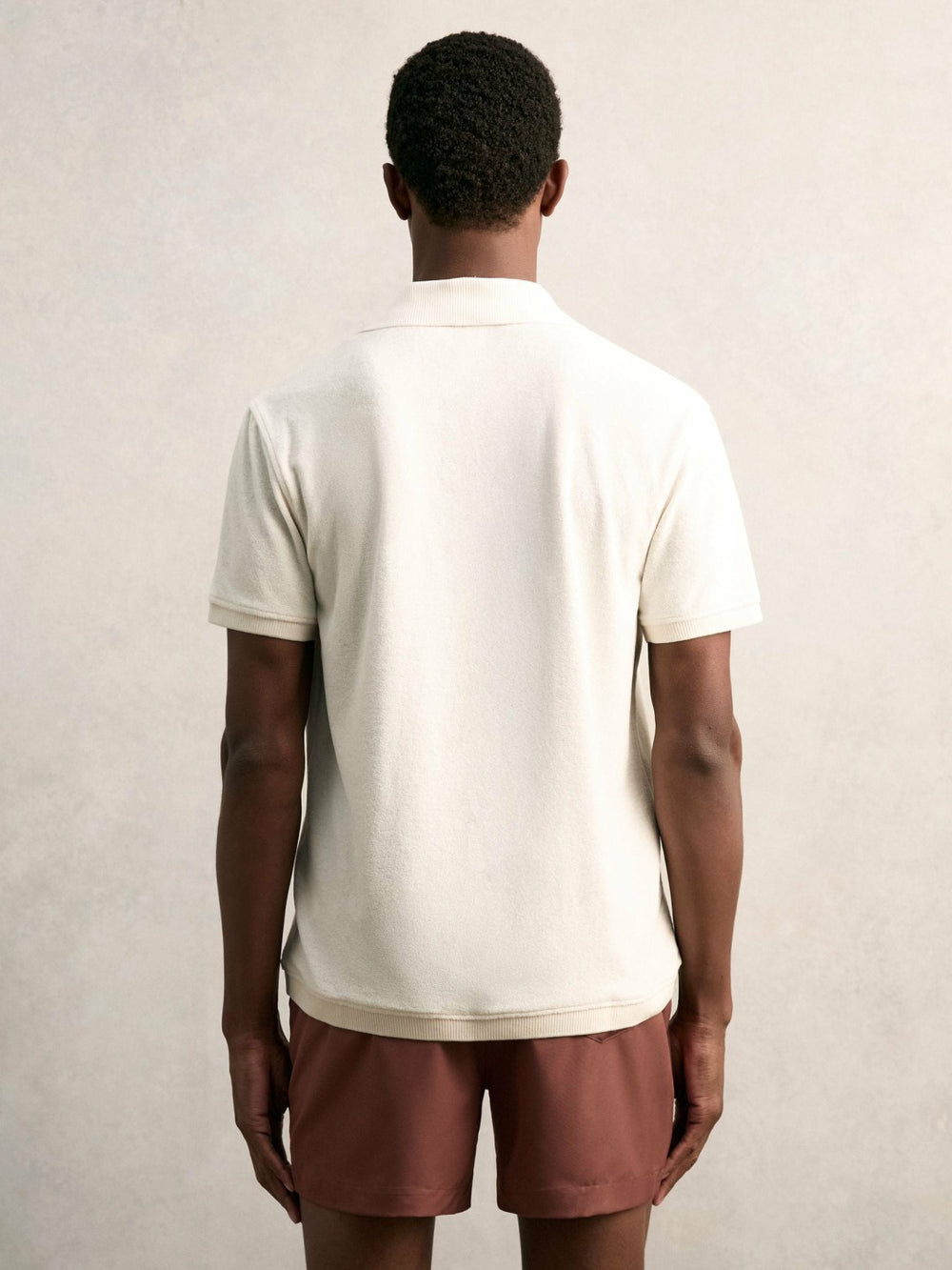 Reiss | Cotton Blend Towelling Shirt in White