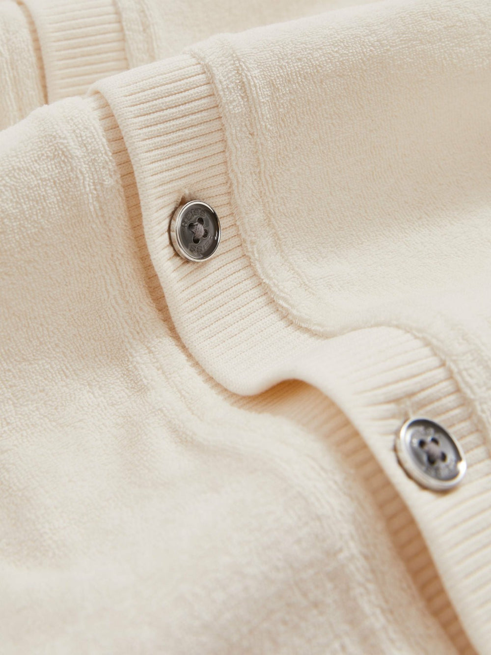 Reiss | Cotton Blend Towelling Shirt in White