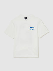 Reiss | | Ché Cotton Palm-Print T-Shirt in White