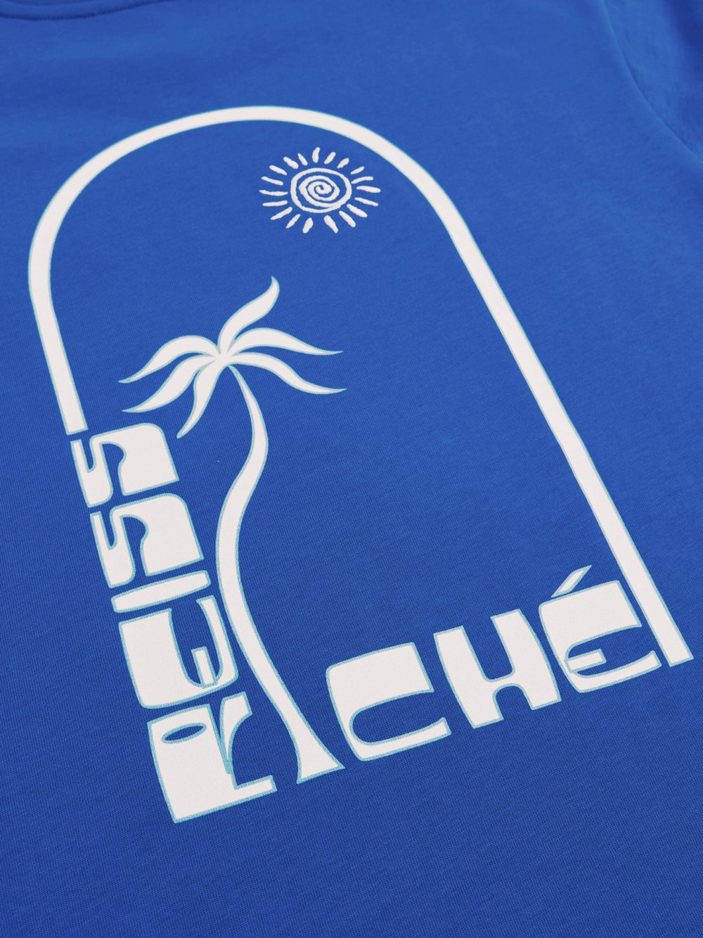 Reiss | | Ché Cotton Palm-Print T-Shirt in Blue