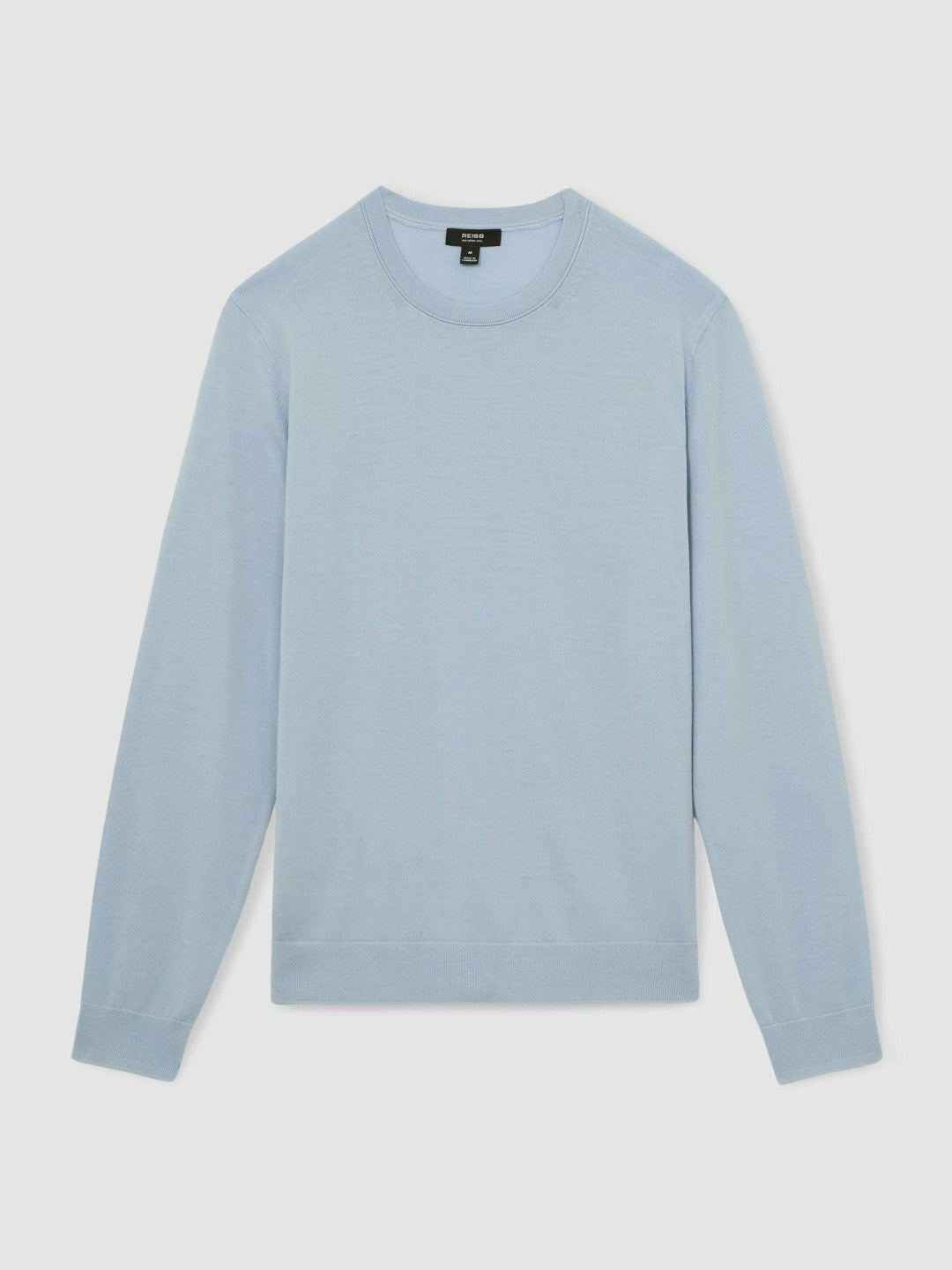 Reiss | Merino Wool Crew Neck Jumper in Soft Blue