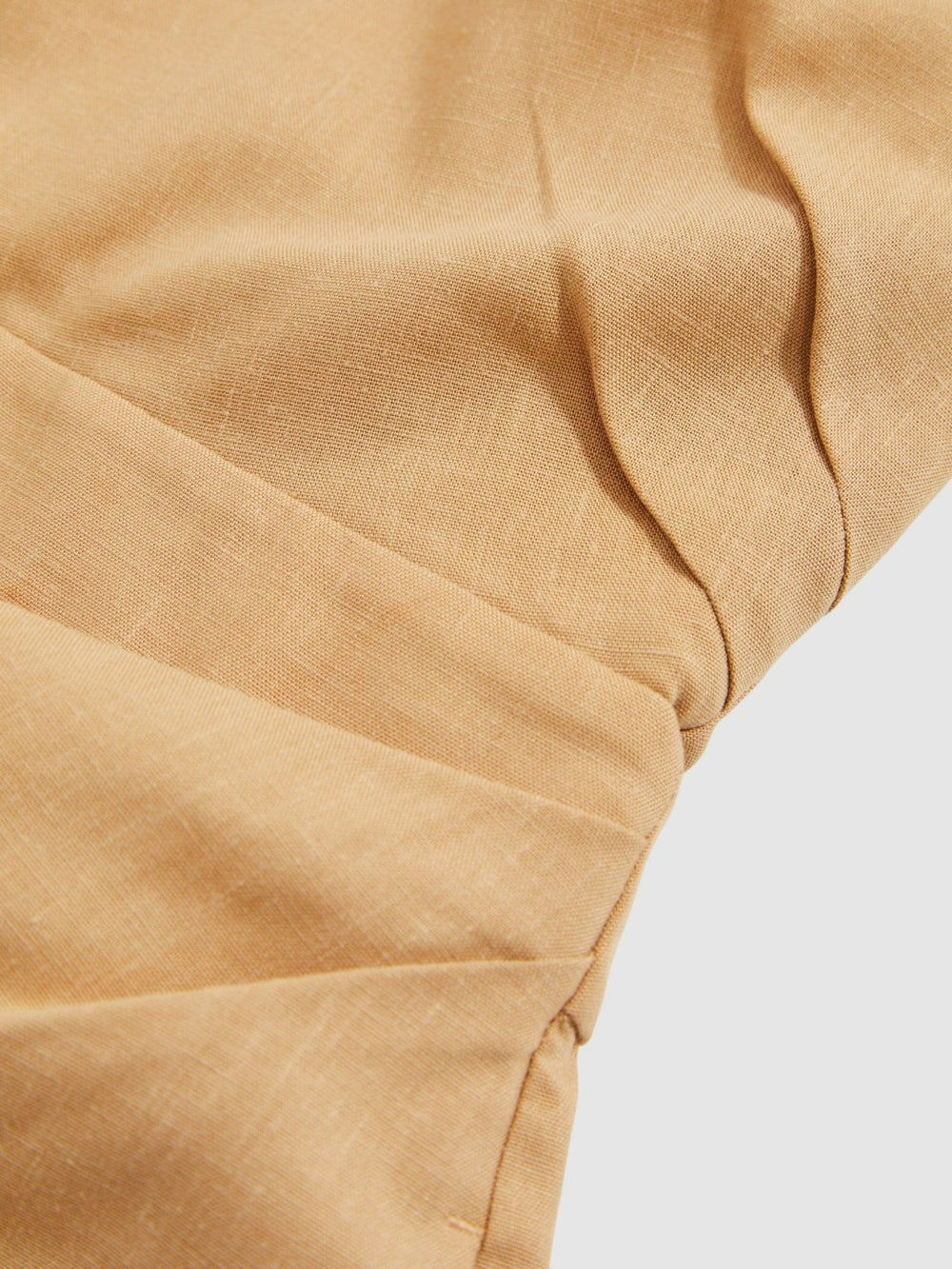 Reiss | Lyocell Cotton Halter Skort Playsuit in Camel