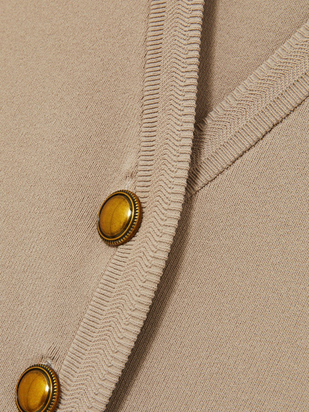 Reiss | Knitted Button Through Vest in Neutral
