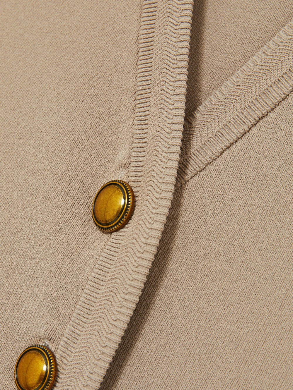 Reiss | Knitted Button Through Vest in Neutral