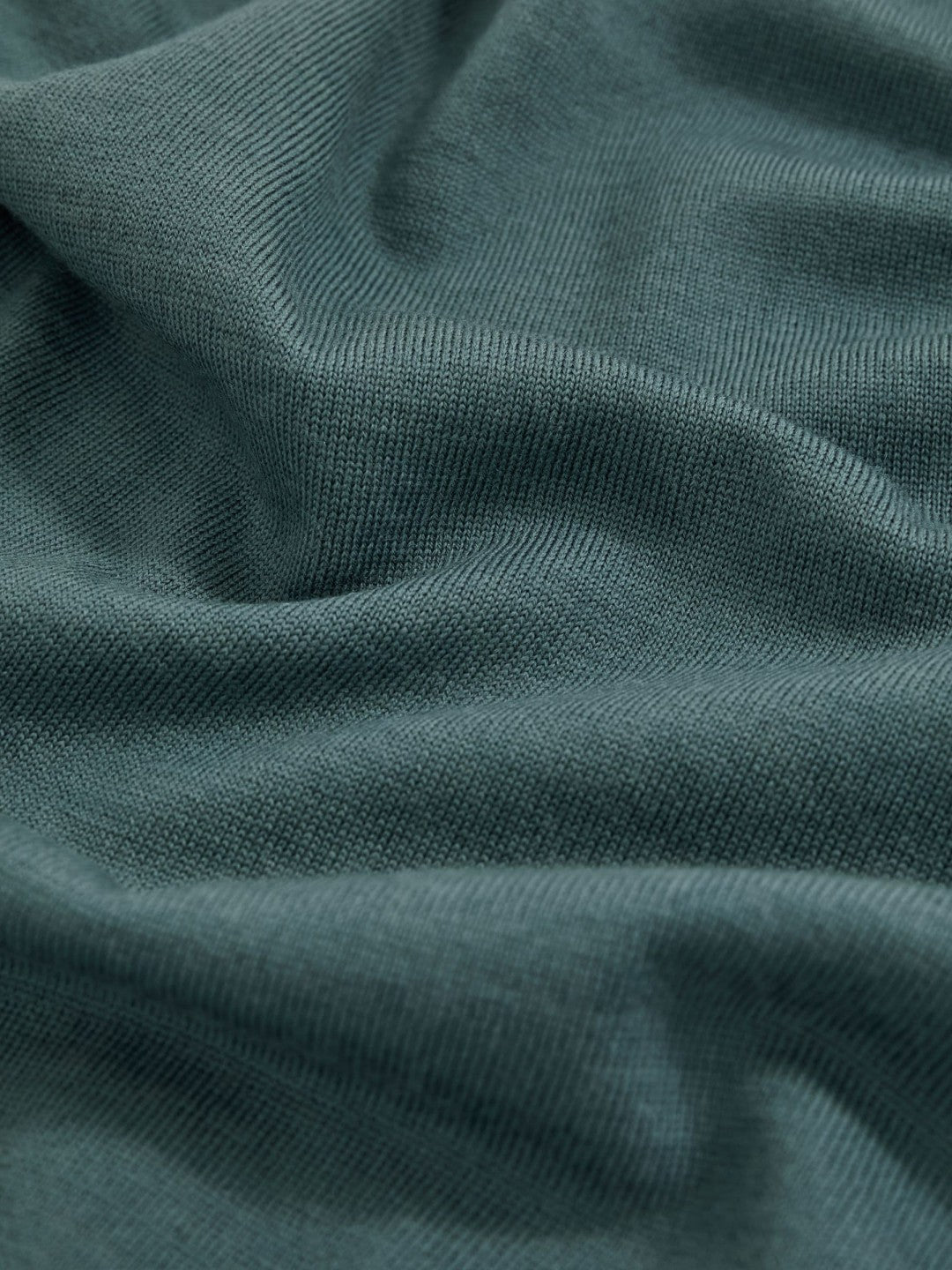 Reiss | Merino Wool Open Collar Polo Shirt in Orion Blue