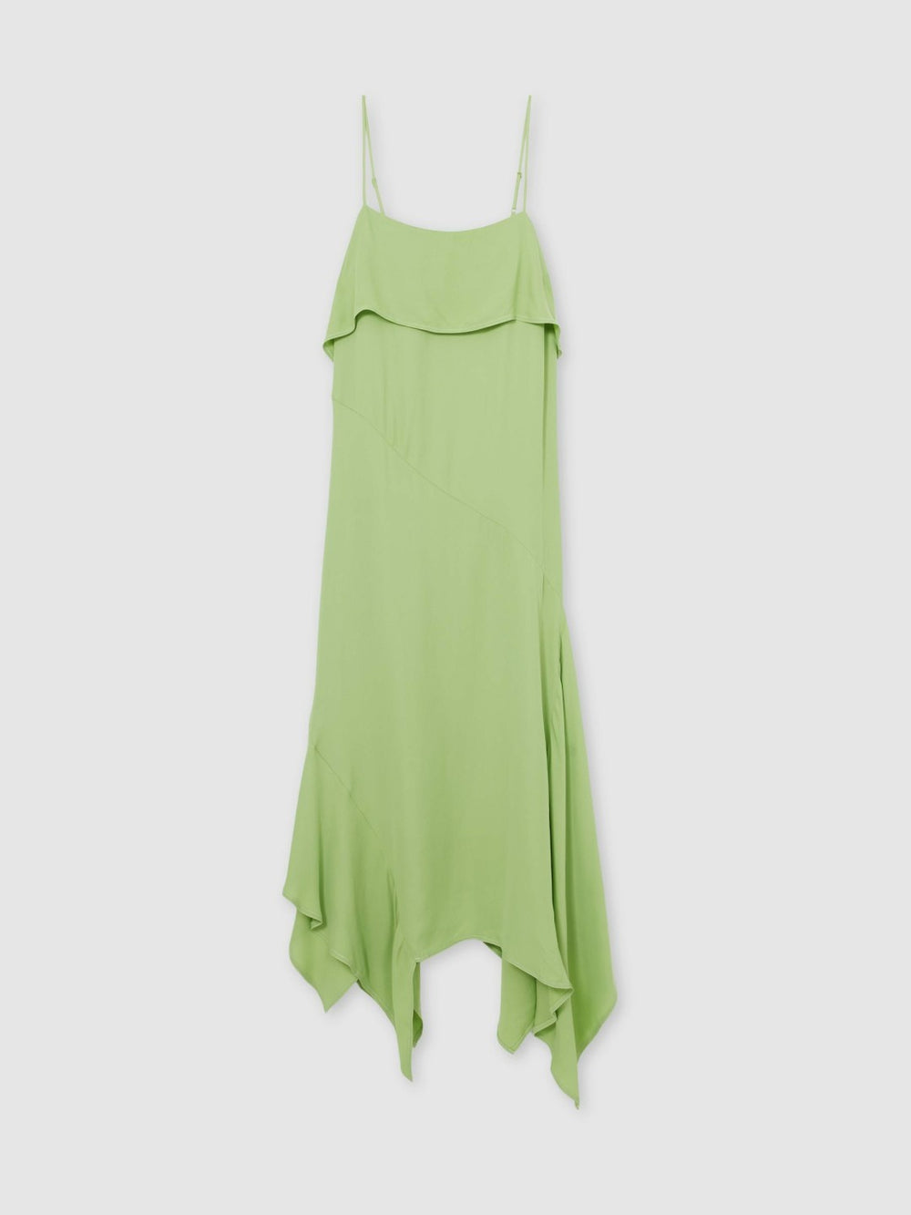 Reiss | Ruffle-Detail Midi Dress in Green
