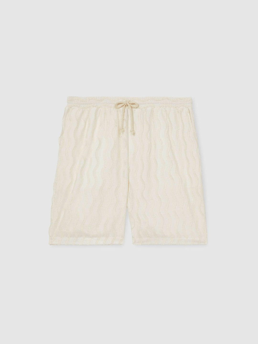 Reiss | | Ché Fringed-Wave Shorts in Off White