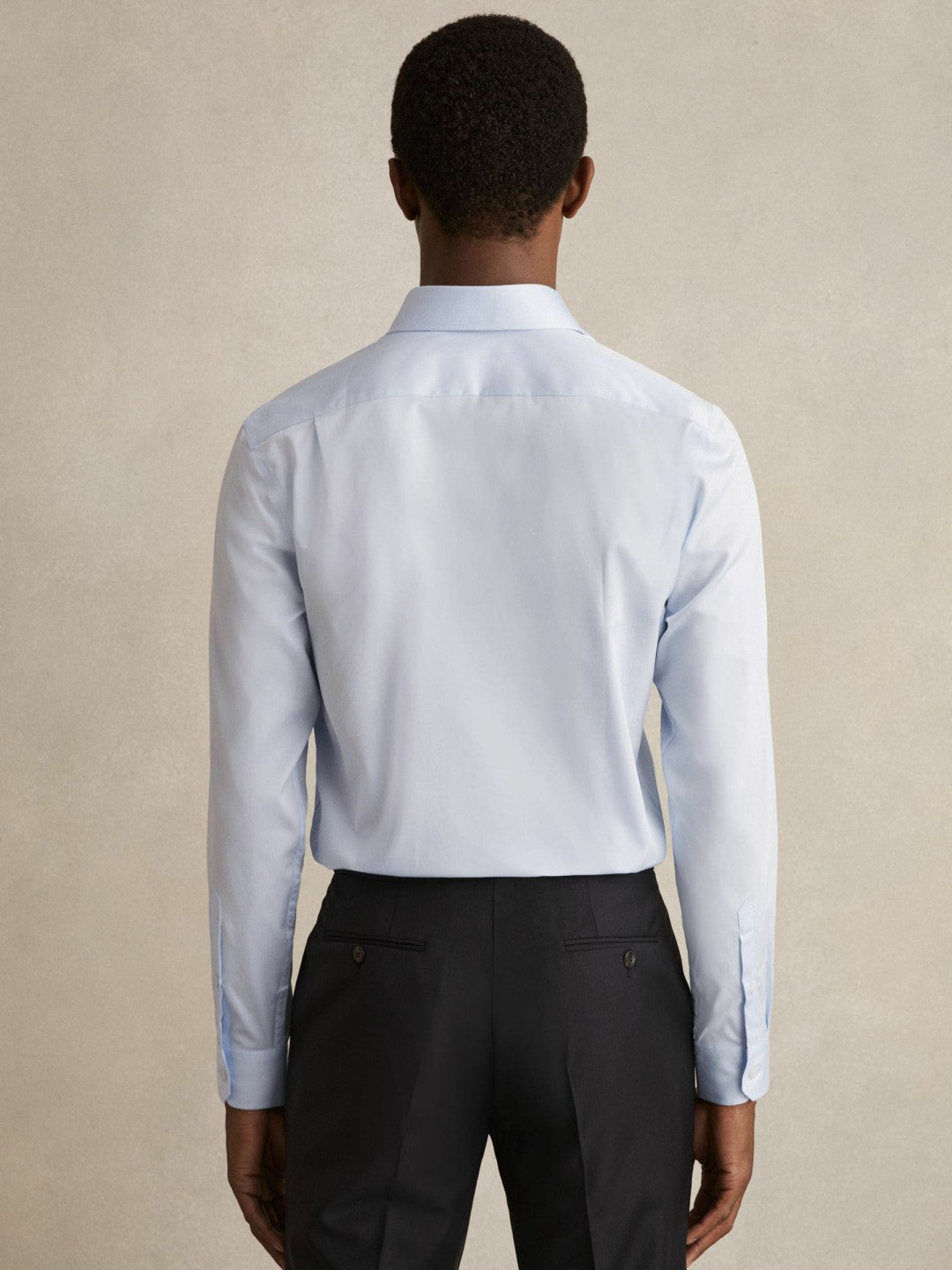 Reiss | Slim Fit Slim-Fit Cotton Double-Cuff Shirt in Soft Blue