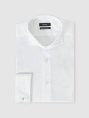 Reiss | Double-Cuff Two-Fold Cotton Shirt in White