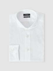 Reiss | Regular Fit Slim-Fit Cotton Double-Cuff Shirt in White