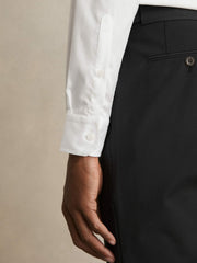 Reiss | Regular Fit Slim-Fit Cotton Double-Cuff Shirt in White