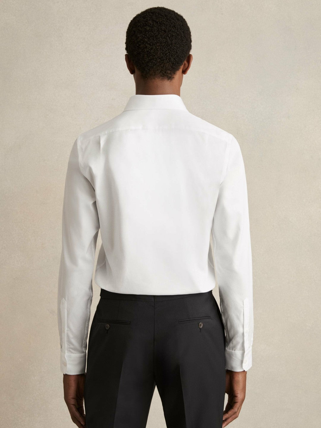 Reiss | Regular Fit Slim-Fit Cotton Double-Cuff Shirt in White