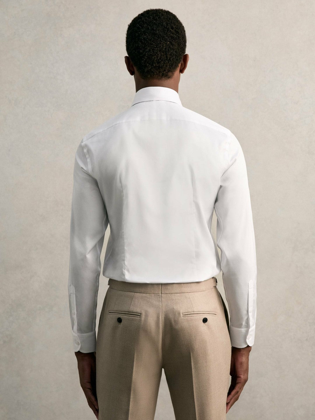 Reiss | Slim Fit Cotton Pin Collar Shirt in White