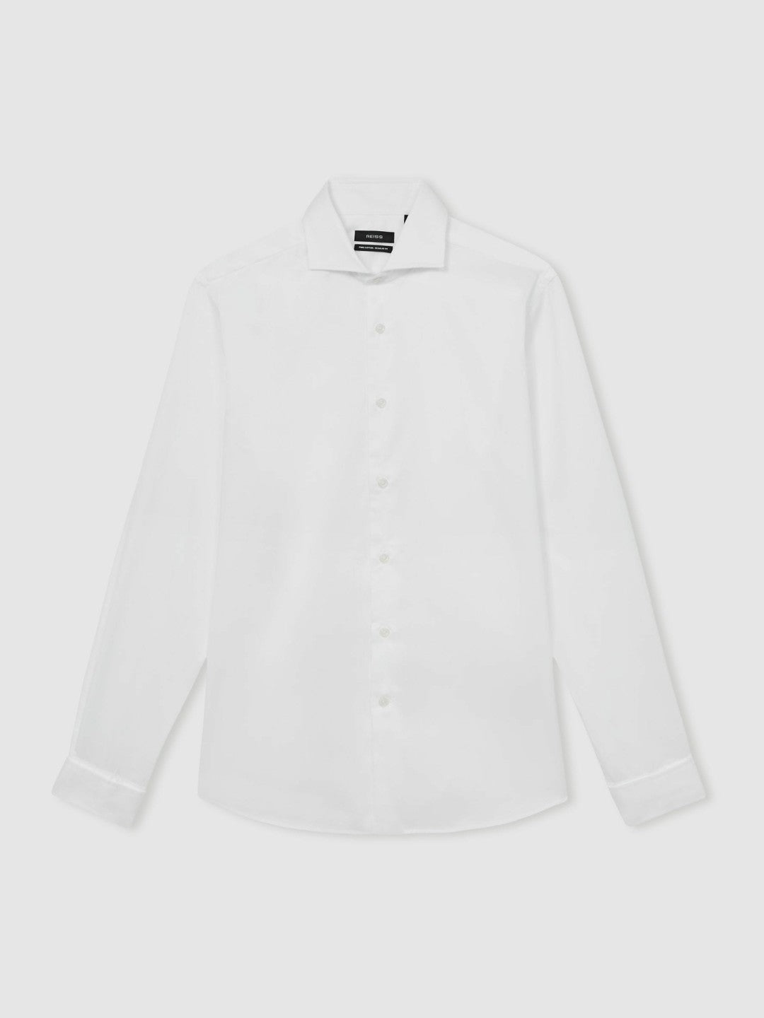 Reiss | Slim Fit Slim-Fit Cotton Double-Cuff Shirt in White