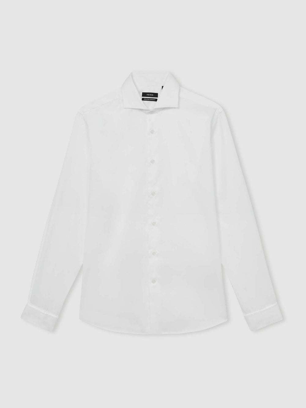 Reiss | Slim Fit Slim-Fit Cotton Double-Cuff Shirt in White