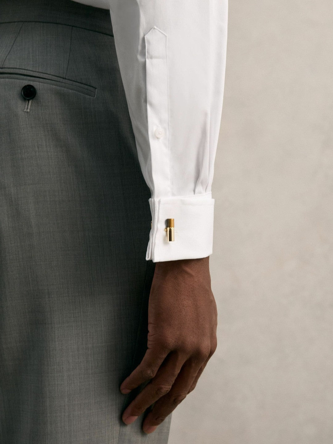 Reiss | Slim Fit Slim-Fit Cotton Double-Cuff Shirt in White